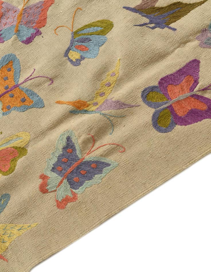 Detail image of 7' 10 x 9' 2  Hand Woven Kilim Suzani Wool Rug