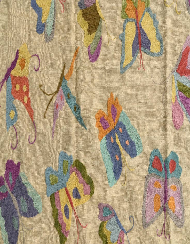 Detail image of 7' 10 x 9' 2  Hand Woven Kilim Suzani Wool Rug