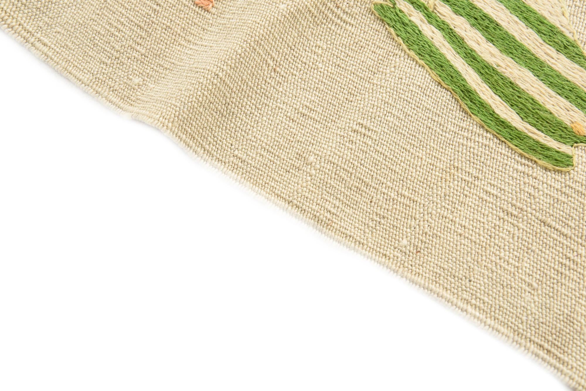 3' 11 x 5' 5 Hand Woven Kilim Suzani Wool Rug