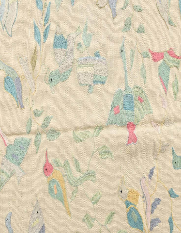 Detail image of 4' 1 x 5' 8  Hand Woven Kilim Suzani Wool Rug