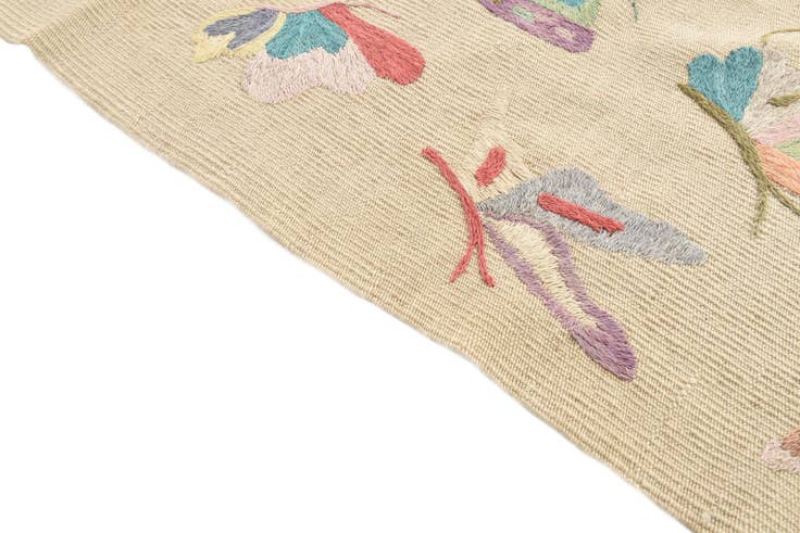 Detail image of 6' 8 x 8' 11 Hand Woven Kilim Suzani Wool Rug