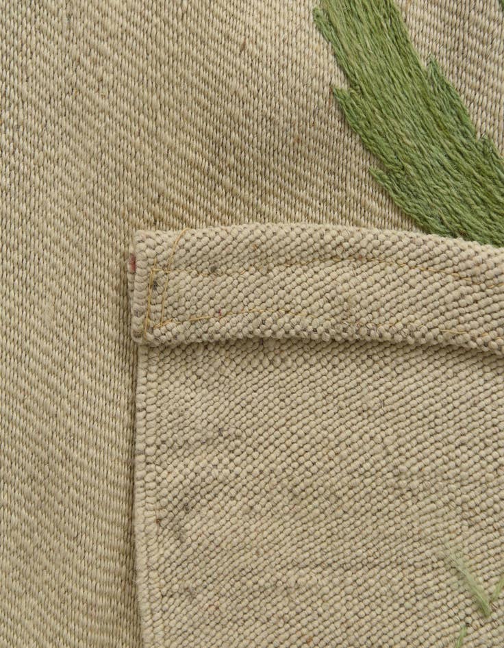 Detail image of 5' 4 x 7' 4  Hand Woven Kilim Suzani Wool Rug