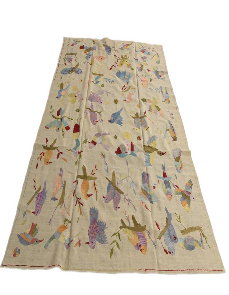 Detail image of 6' 9 x 9' 4  Hand Woven Kilim Suzani Wool Rug