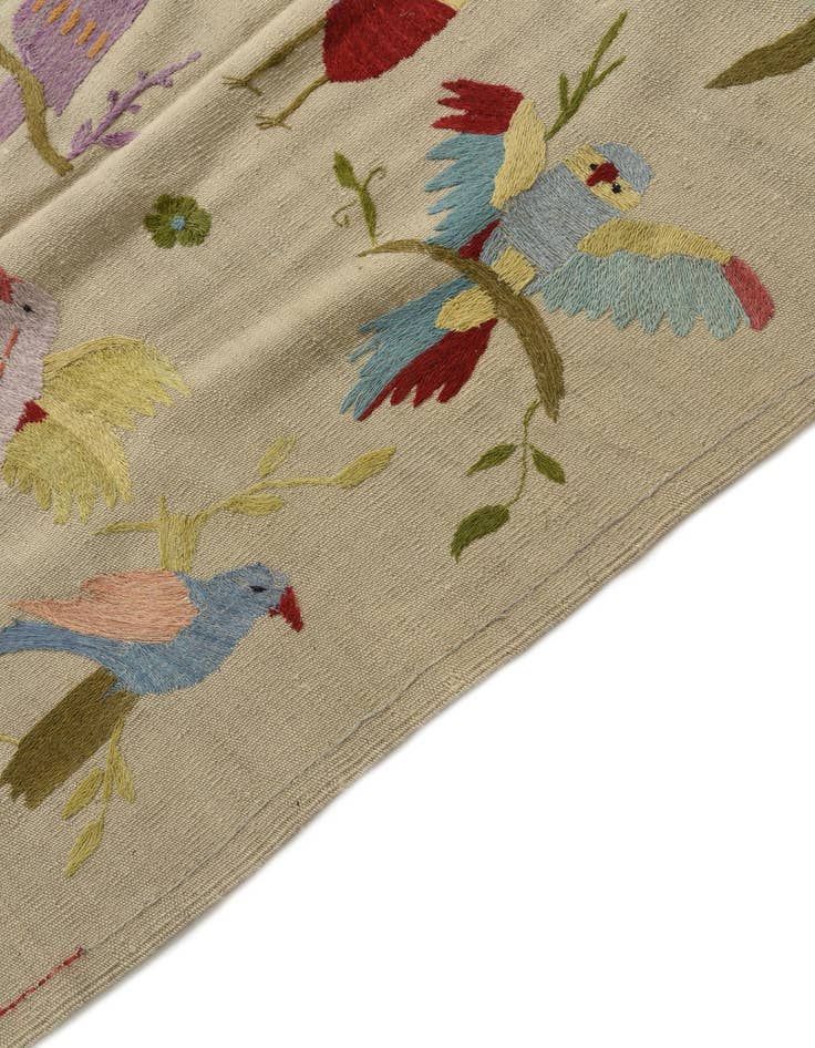 Detail image of 6' 9 x 9' 4  Hand Woven Kilim Suzani Wool Rug