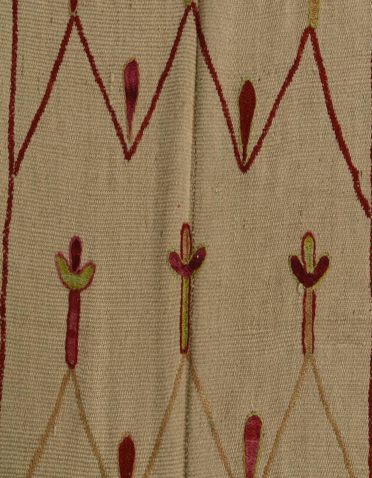 Detail image of 4' 9 x 6' 6  Hand Woven Kilim Suzani Wool Rug