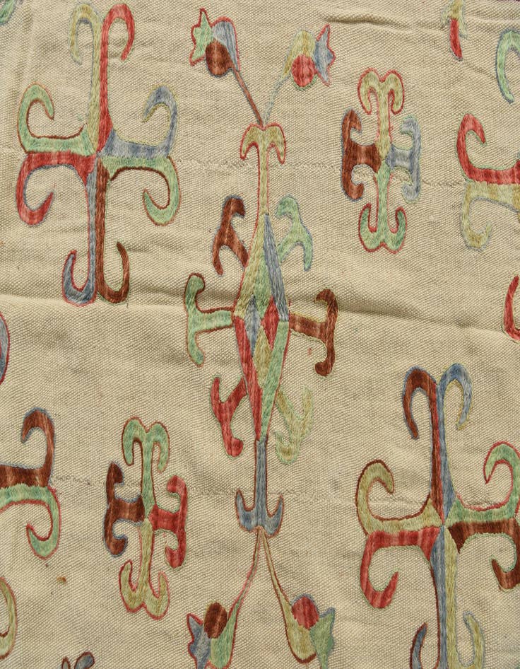 Detail image of 5' 5 x 7' 8  Hand Woven Kilim Suzani Wool Rug