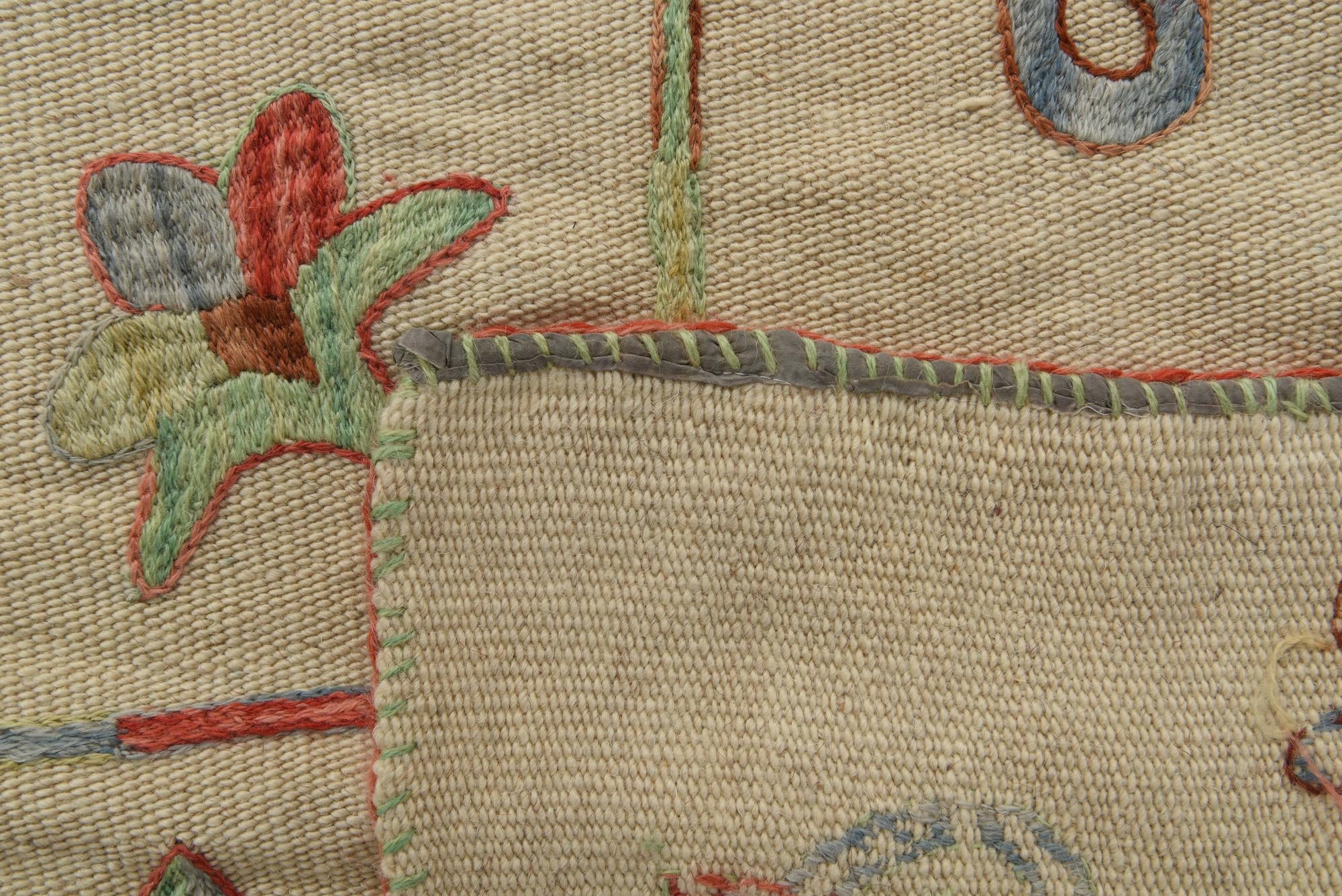 5' 5 x 7' 8 Hand Woven Kilim Suzani Wool Rug