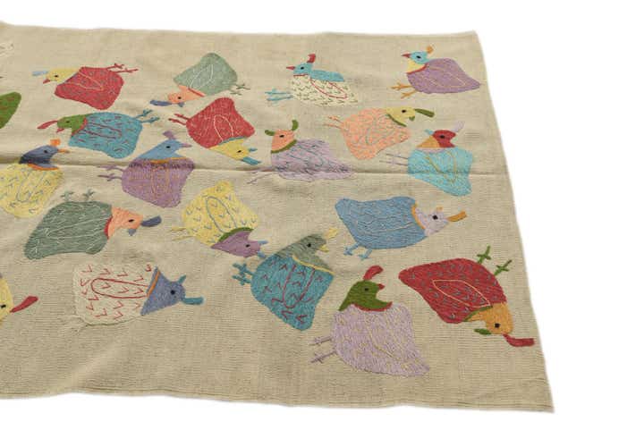 120cm x 170cm Handgeweven Kilim Suzani Wol Vloerkleed