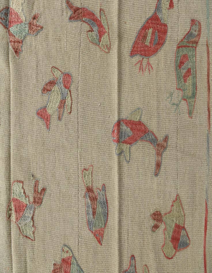 Detail image of 4' 10 x 6' 2  Hand Woven Kilim Suzani Wool Rug