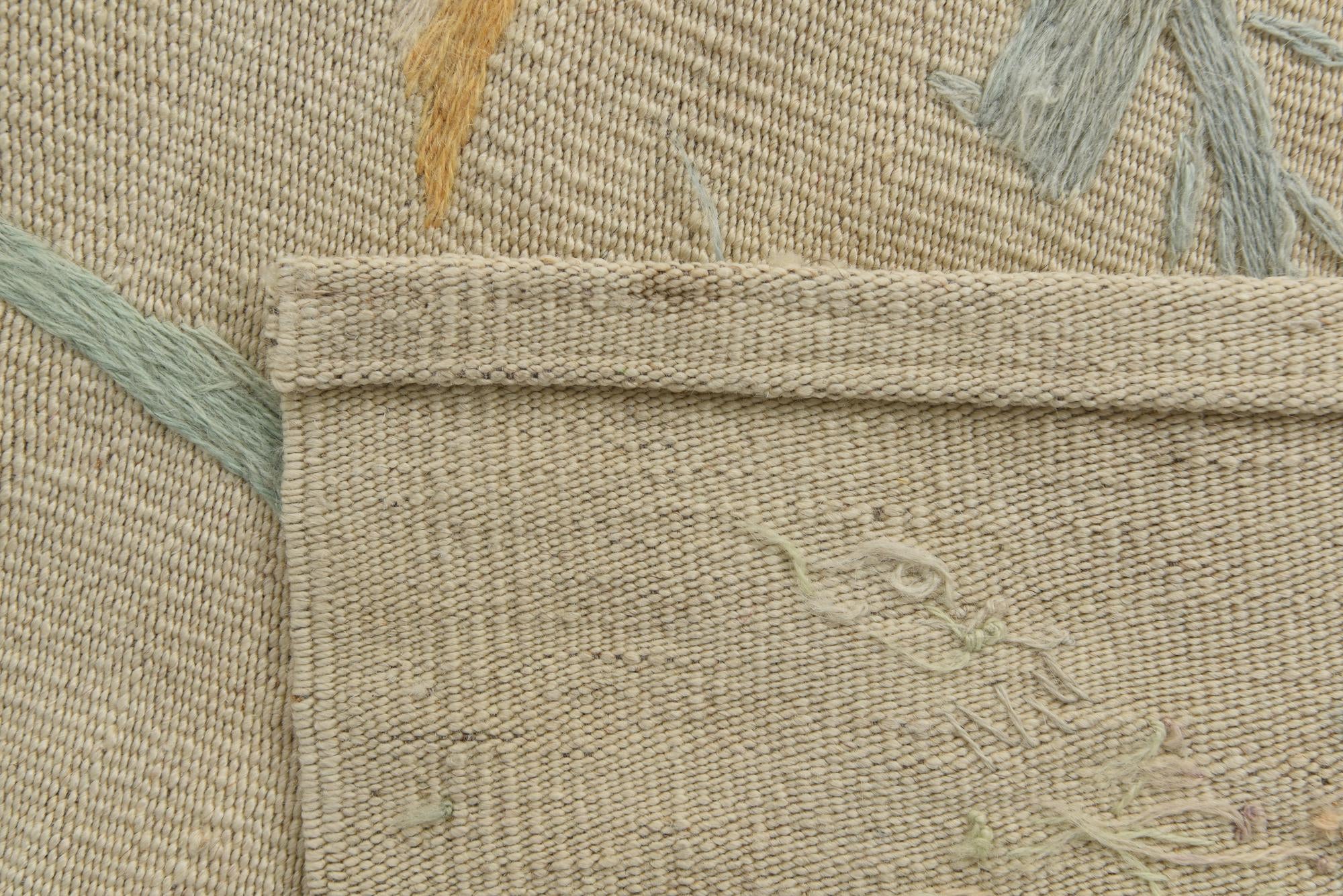5' 4 x 7' 3 Hand Woven Kilim Suzani Wool Rug