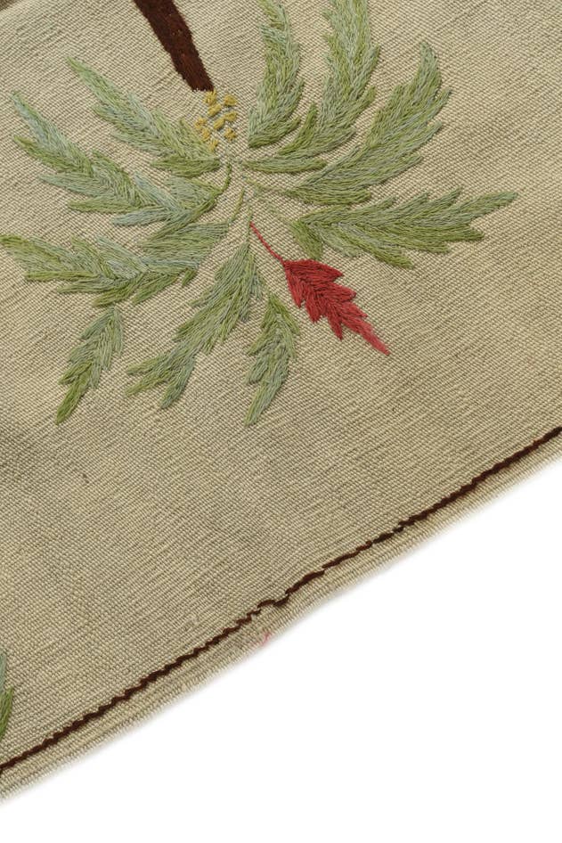 Detail image of 3' 4 x 4' 6 Hand Woven Kilim Suzani Wool Rug