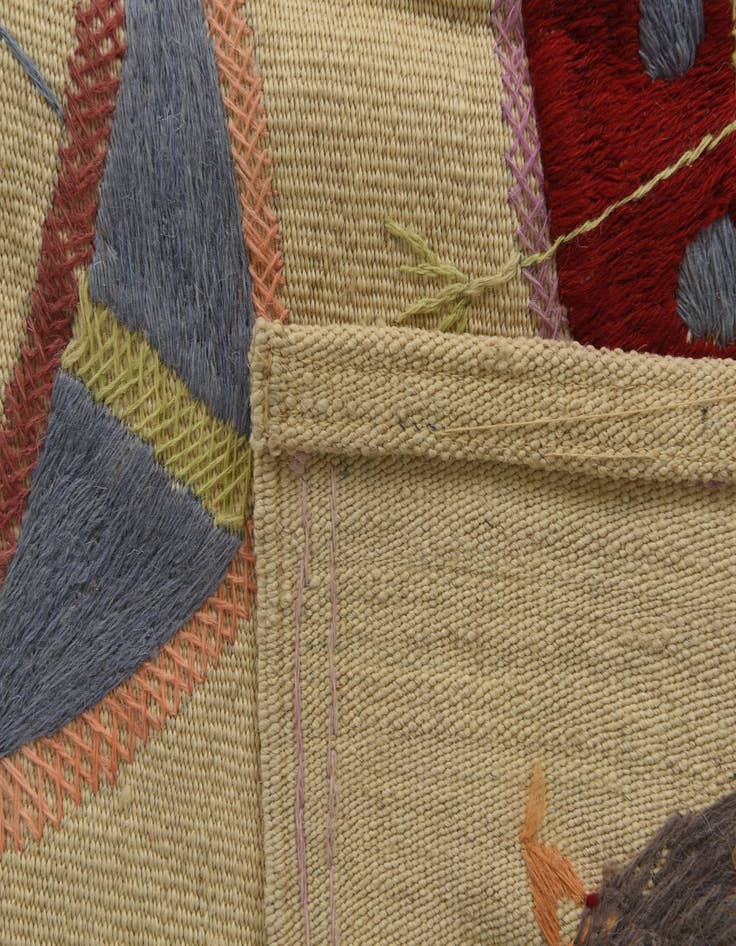 Detail image of 7' x 9' 2  Hand Woven Kilim Suzani Wool Rug