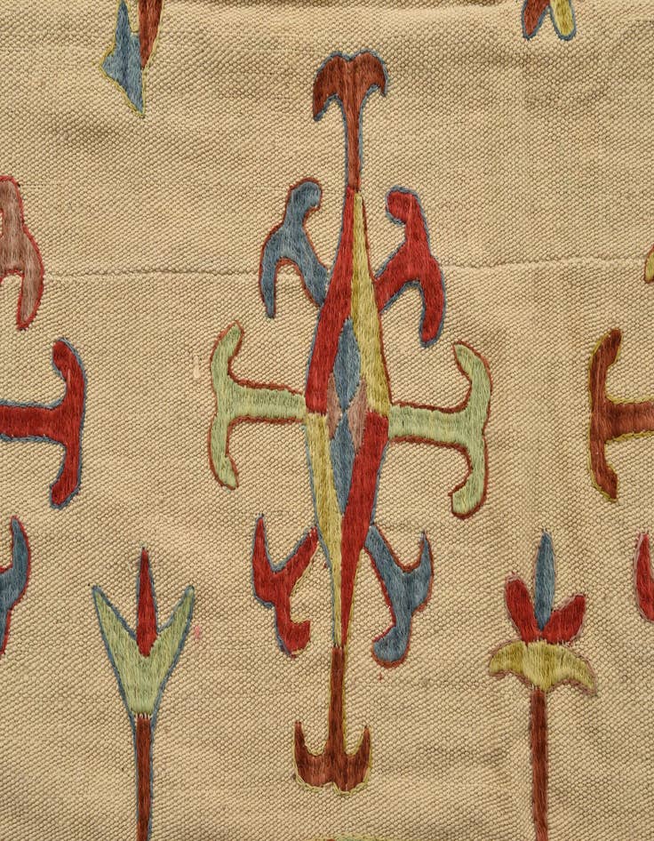 Detail image of 5' 5 x 7' 9  Hand Woven Kilim Suzani Wool Rug