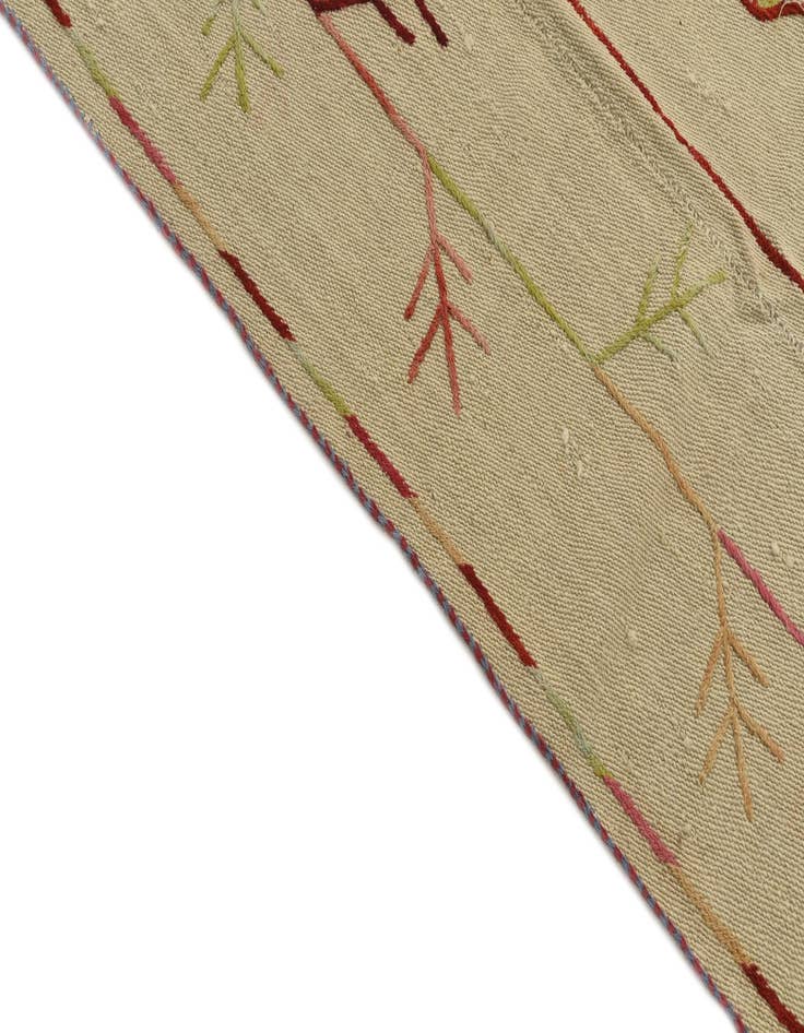 Detail image of 5' 3 x 6' 6 Hand Woven Kilim Suzani Wool Rug