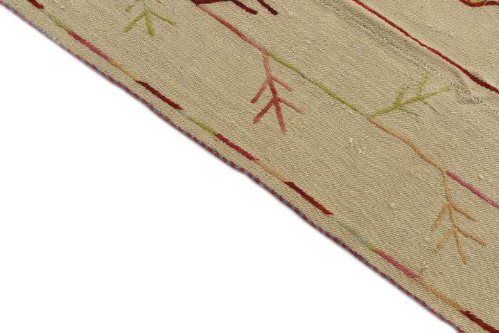 5' 3 x 6' 6 Hand Woven Kilim Suzani Wool Rug