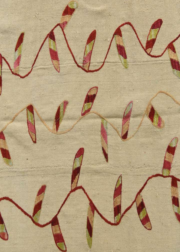 5' 3 x 6' 6 Hand Woven Kilim Suzani Wool Rug
