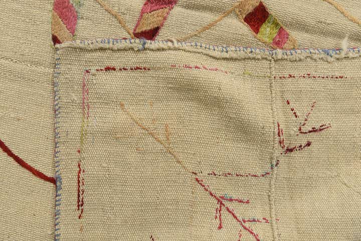 5' 3 x 6' 6 Hand Woven Kilim Suzani Wool Rug