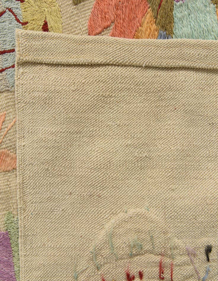 Detail image of 6' 6 x 9' 4  Hand Woven Kilim Suzani Wool Rug