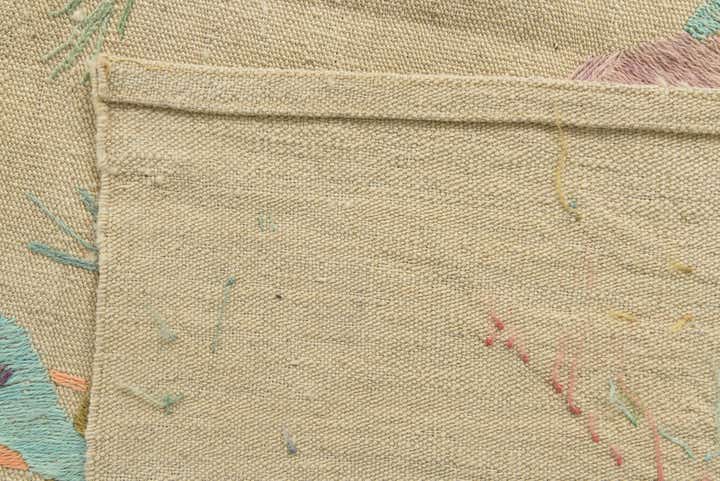 8' 5 x 9' 2 Hand Woven Kilim Suzani Wool Rug