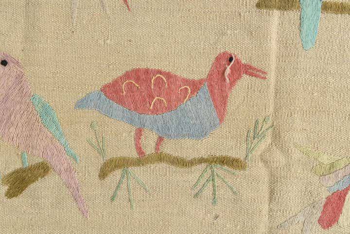 8' 5 x 9' 2 Hand Woven Kilim Suzani Wool Rug