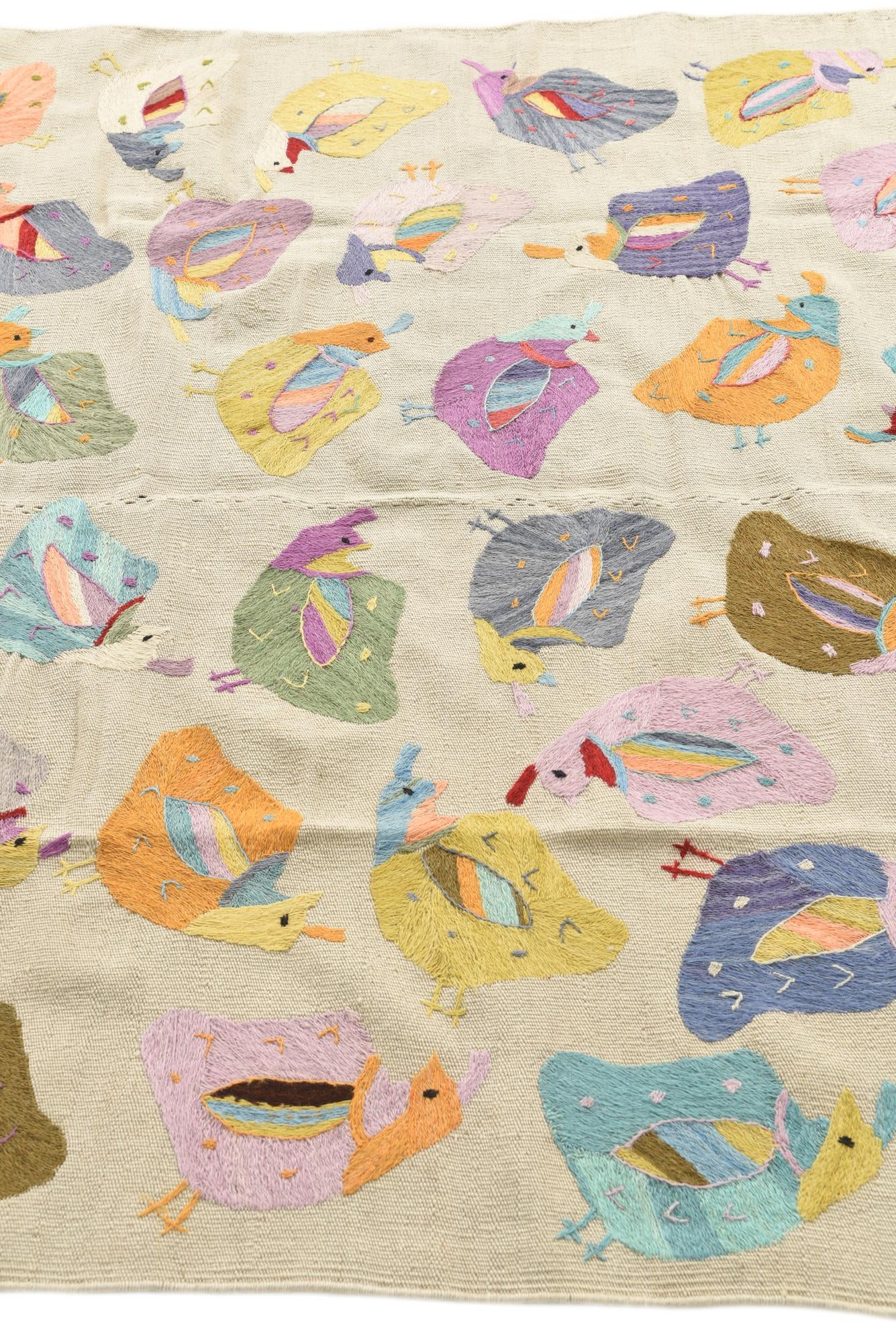 5' x 7' Hand Woven Kilim Suzani Wool Rug