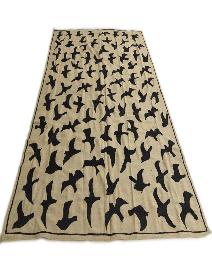 Detail image of 6' 10 x 9' 5  Hand Woven Kilim Suzani Wool Rug