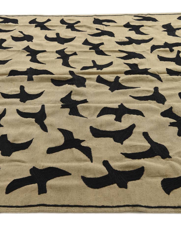 Detail image of 6' 10 x 9' 5  Hand Woven Kilim Suzani Wool Rug