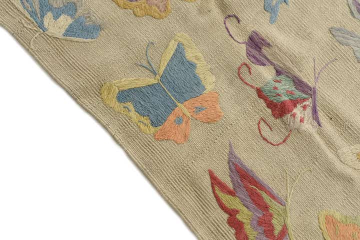 5' 4 x 7' 2 Hand Woven Kilim Suzani Wool Rug