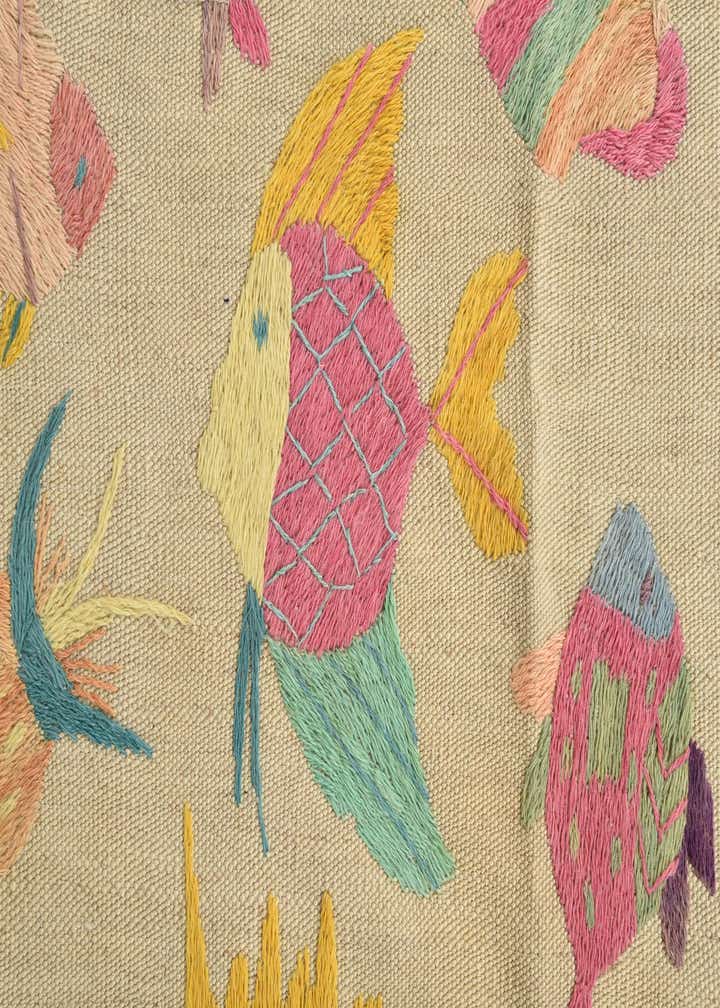 6' 5 x 9' 1 Hand Woven Kilim Suzani Wool Rug