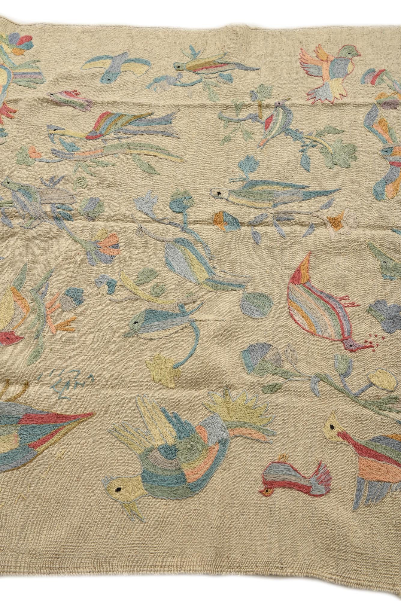 5' x 6' 1 Hand Woven Kilim Suzani Wool Rug