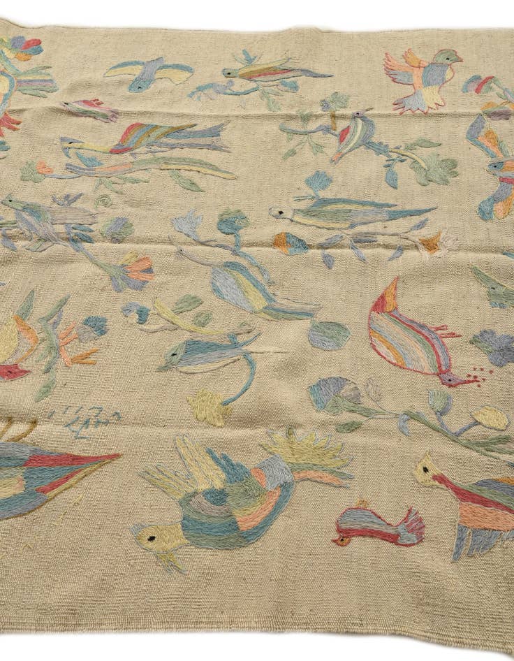 Detail image of 5' x 6' 1  Hand Woven Kilim Suzani Wool Rug