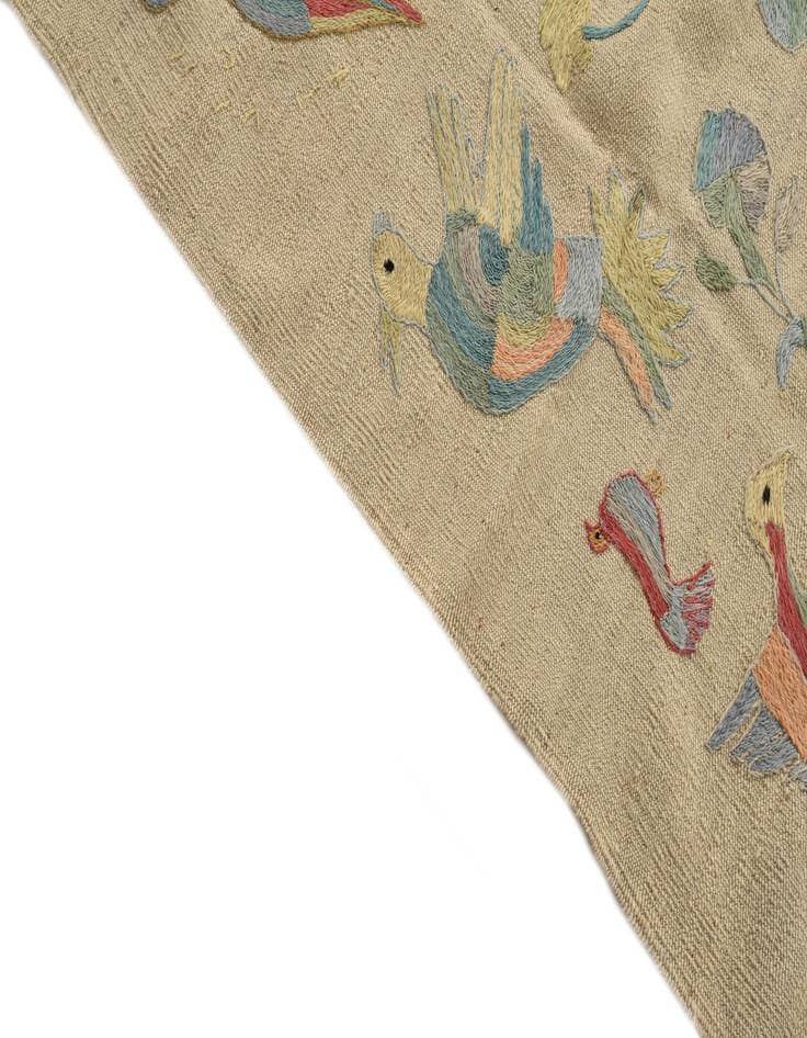 Detail image of 5' x 6' 1  Hand Woven Kilim Suzani Wool Rug