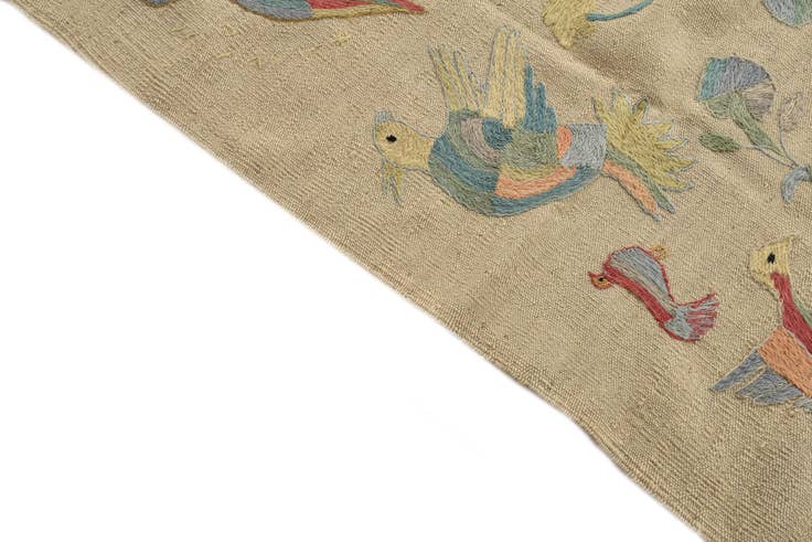 Detail image of 5' x 6' 1 Hand Woven Kilim Suzani Wool Rug