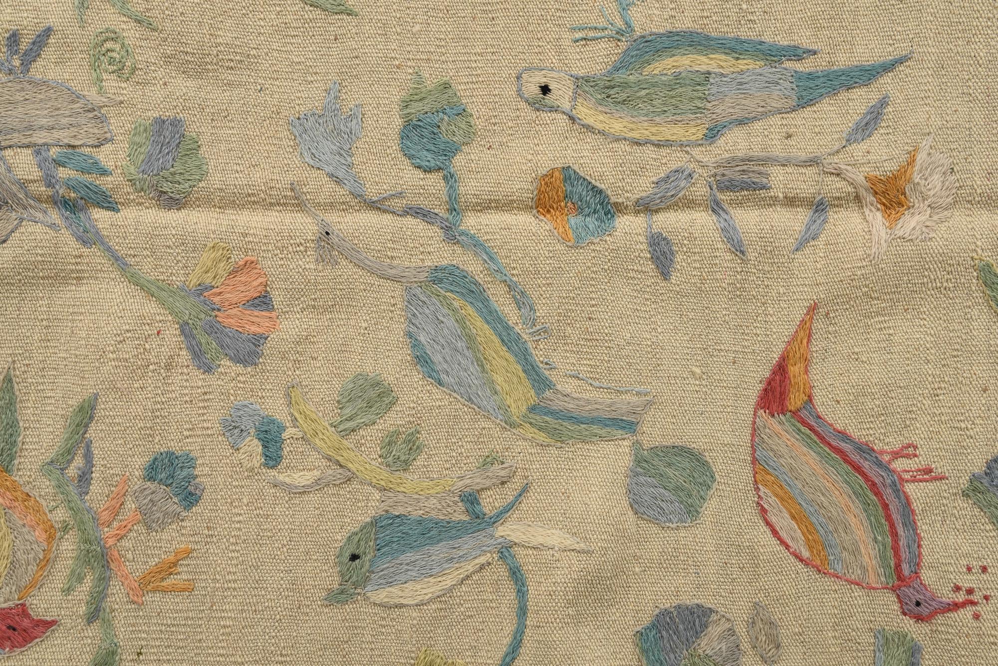 5' x 6' 1 Hand Woven Kilim Suzani Wool Rug