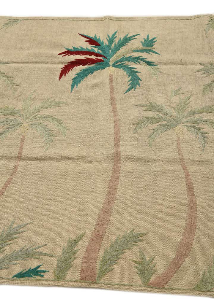 4' 1 x 5' 8 Hand Woven Kilim Suzani Wool Rug