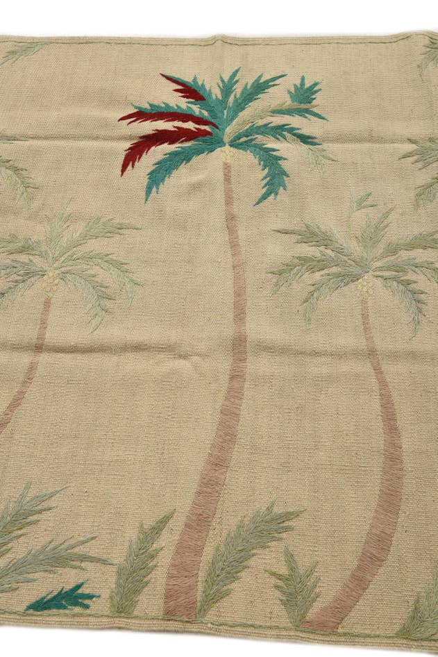 Detail image of 4' 1 x 5' 8 Hand Woven Kilim Suzani Wool Rug