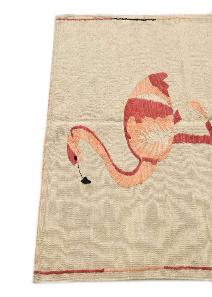 3' 2 x 4' 7 Hand Woven Kilim Suzani Wool Rug