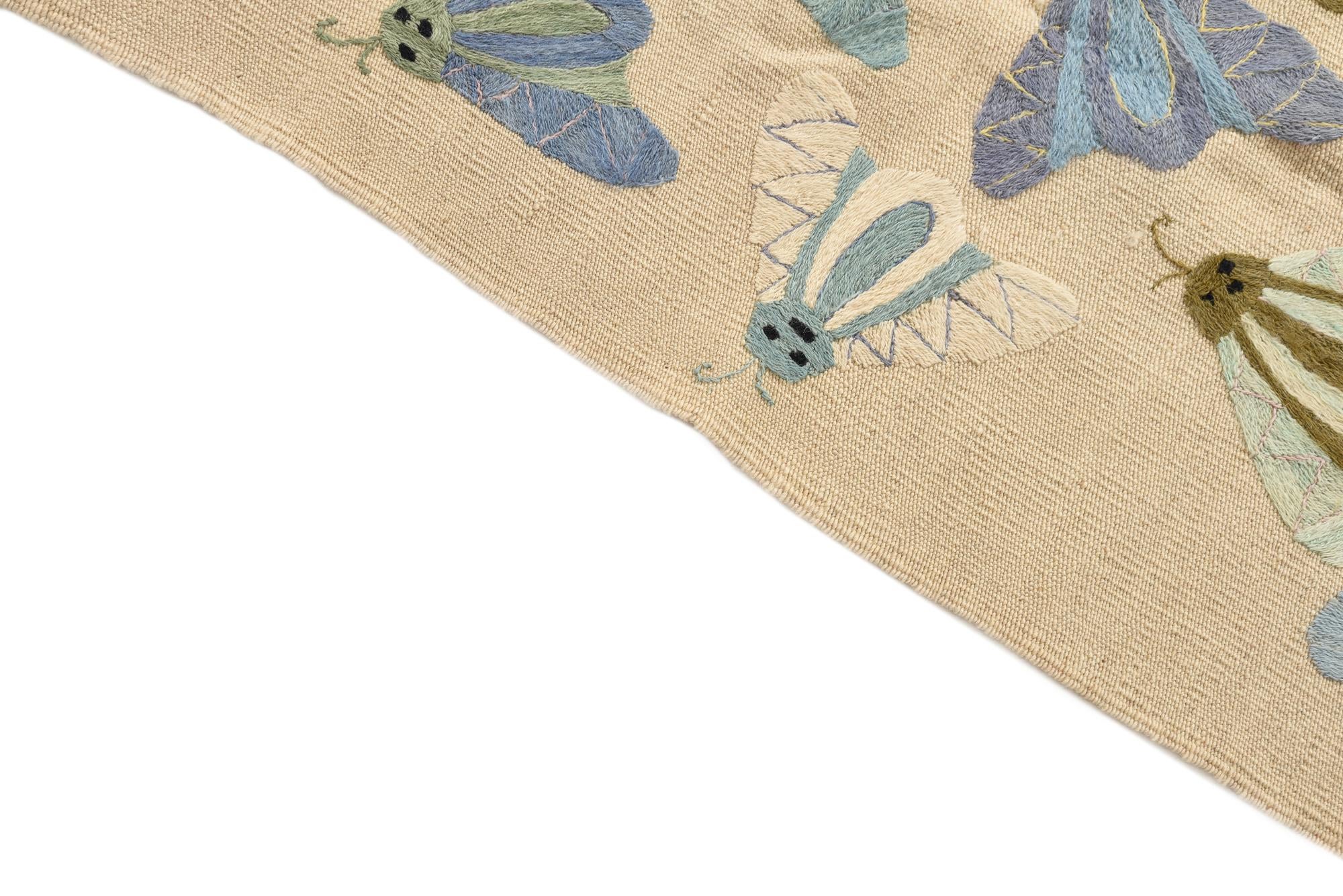 4' 2 x 5' 8 Hand Woven Kilim Suzani Wool Rug