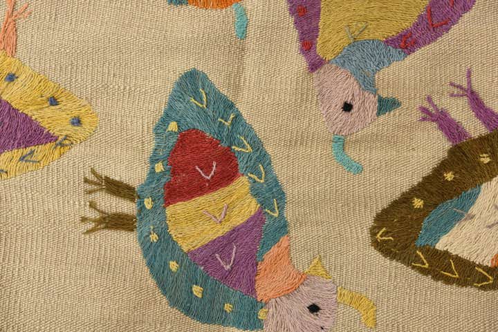 3' x 4' 7 Hand Woven Kilim Suzani Wool Rug