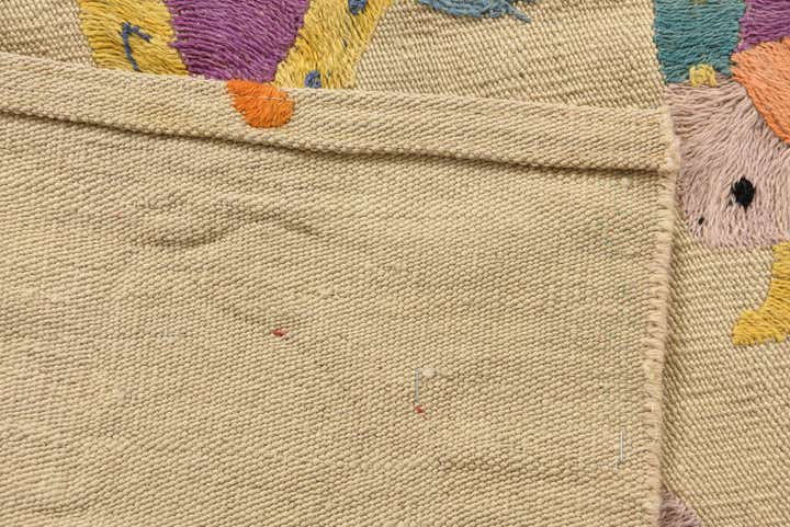 3' x 4' 7 Hand Woven Kilim Suzani Wool Rug