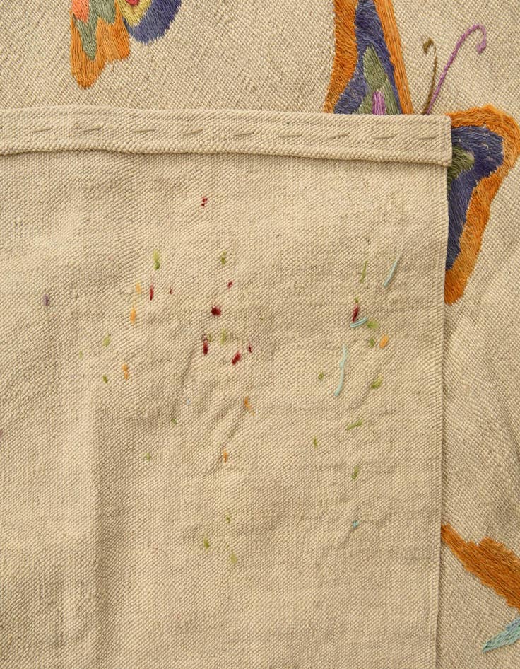 Detail image of 5' 8 x 7' 3  Hand Woven Kilim Suzani Wool Rug