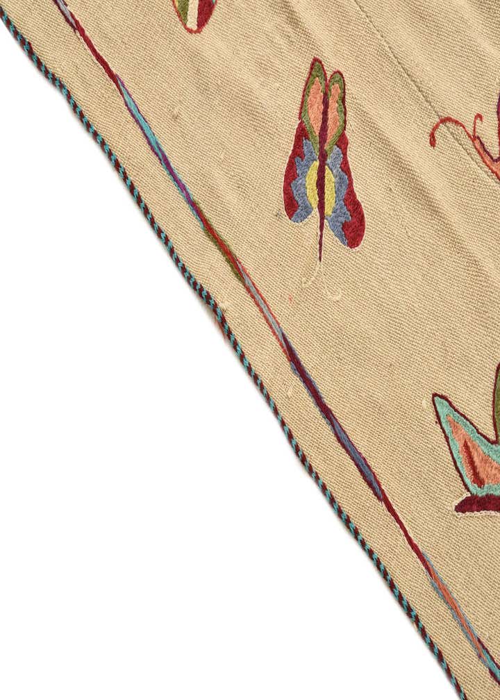 4' 10 x 6' 10 Hand Woven Kilim Suzani Wool Rug