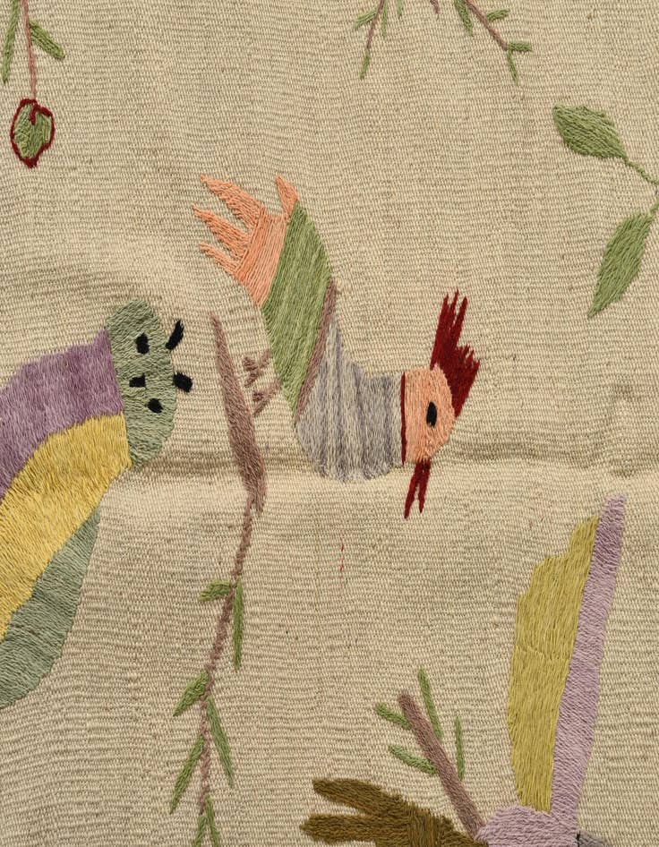 Detail image of 5' 8 x 7' 6  Hand Woven Kilim Suzani Wool Rug