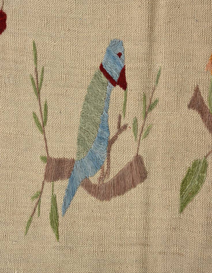 Detail image of 5' 8 x 7' 6  Hand Woven Kilim Suzani Wool Rug