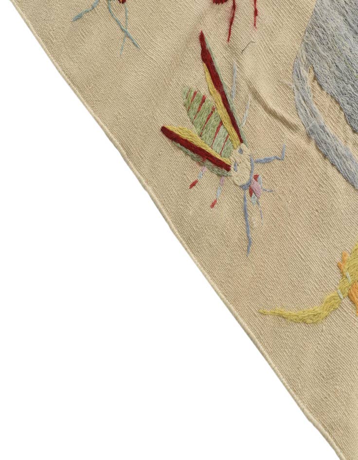 Detail image of 6' 3 x 9' 4  Hand Woven Kilim Suzani Wool Rug