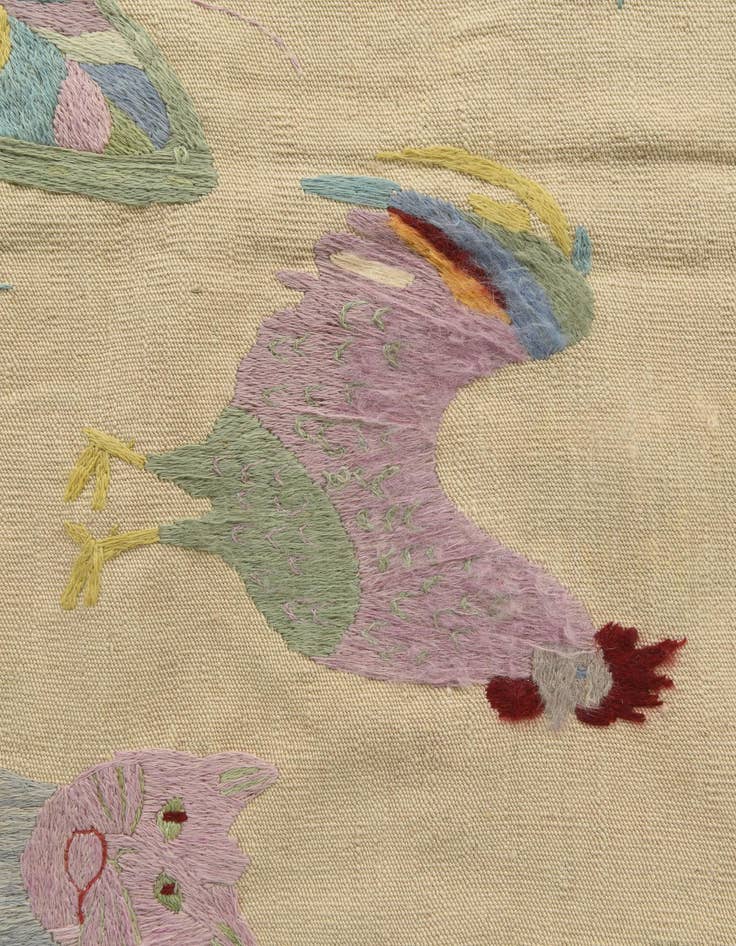 Detail image of 6' 3 x 9' 4  Hand Woven Kilim Suzani Wool Rug