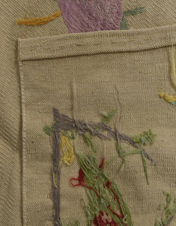 Detail image of 6' 3 x 9' 4  Hand Woven Kilim Suzani Wool Rug