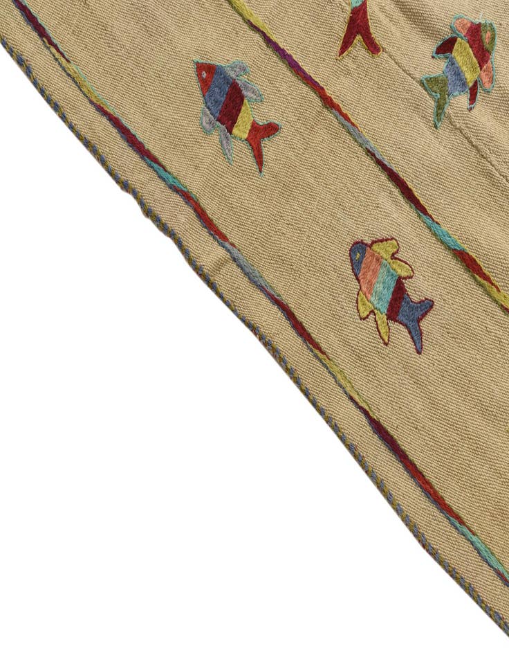 Detail image of 5' 9 x 7' 7  Hand Woven Kilim Suzani Wool Rug