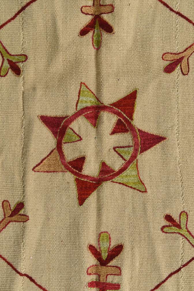 5' 10 x 7' 3 Hand Woven Kilim Suzani Wool Rug
