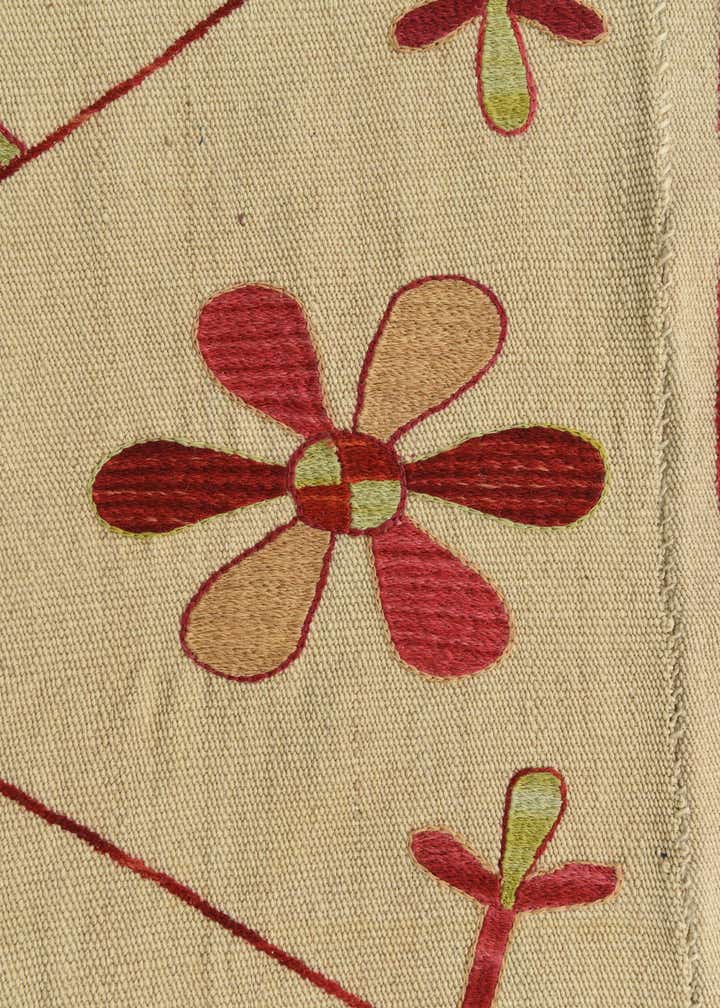 5' 10 x 7' 3 Hand Woven Kilim Suzani Wool Rug
